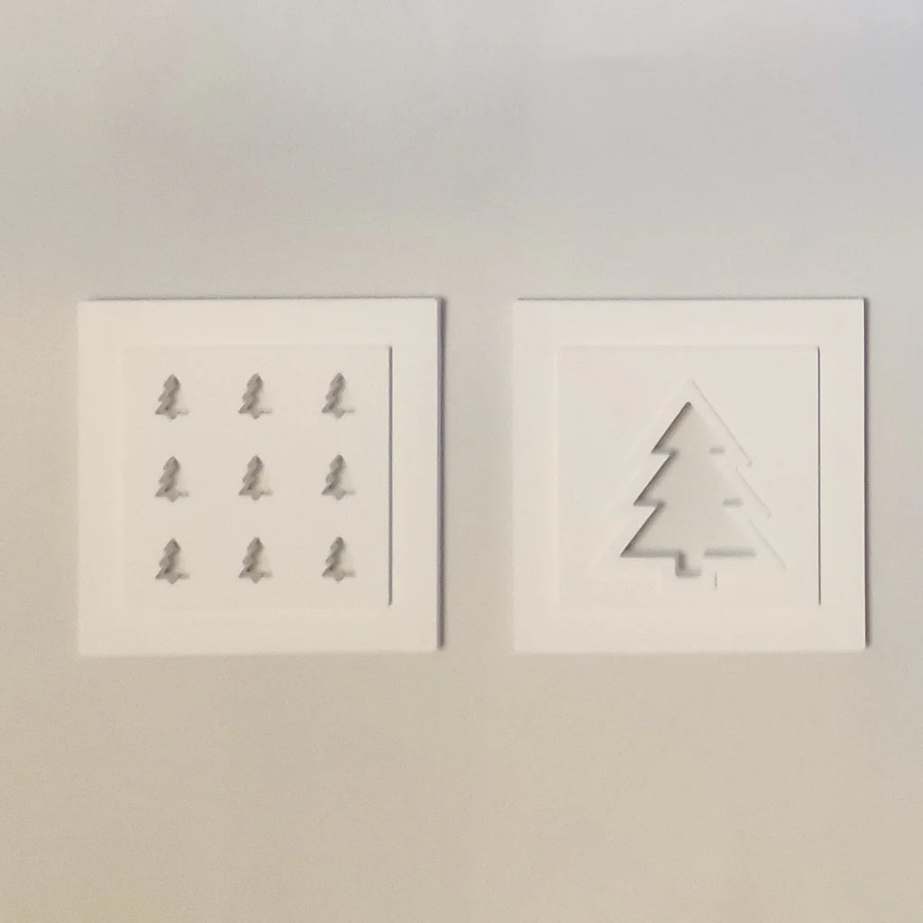 Silikonform - 2 Tannenbaum Laternen Seiten Mini