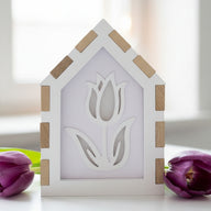 Silikonform - Haus mit Tulpe