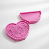 Silikonform Tulpenherz als Geldgeschenk Gutschein