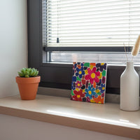 Silikonform angemalt vom 7 jährigen Mädchen - Geschenkidee Muttertag, Geburtstag