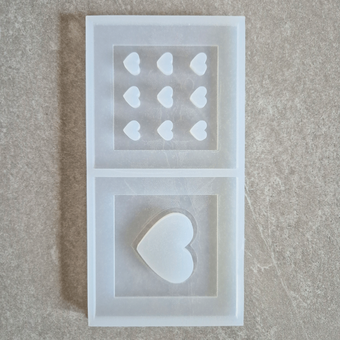 Silikonform -2 Herzchen Laternen Seiten Mini