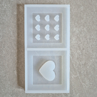 Silikonform -2 Herzchen Laternen Seiten Mini