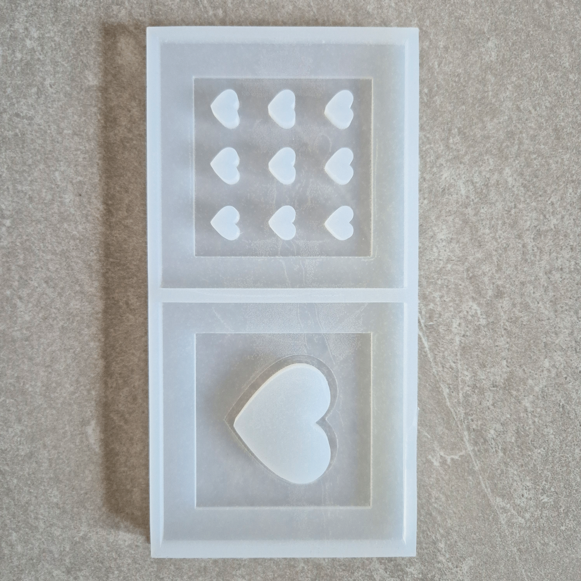 Silikonform -2 Herzchen Laternen Seiten Mini