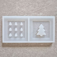 Silikonform - 2 Tannenbaum Laternen Seiten Mini