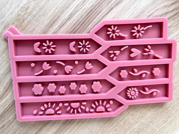 8 Easy-Sticks mit Blumen für Windlichter - Kreative Silikon Gießformen Für Individuelle Lichthäuser