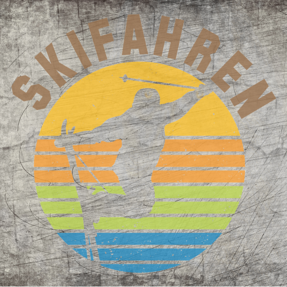 Skifahren  Abzeichen - Plotterdatei Ski Idee DIY Plotter