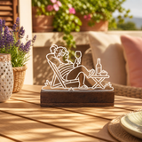 Karla im Liegestuhl – 3D Druckdatei (STL u. 3MF)