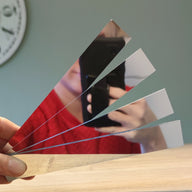 Spiegelkloetzchen Acryl Scheiben - 4 Stück - 18cm x 13cm - perfekt für Laternen: Klar, Satiniert,