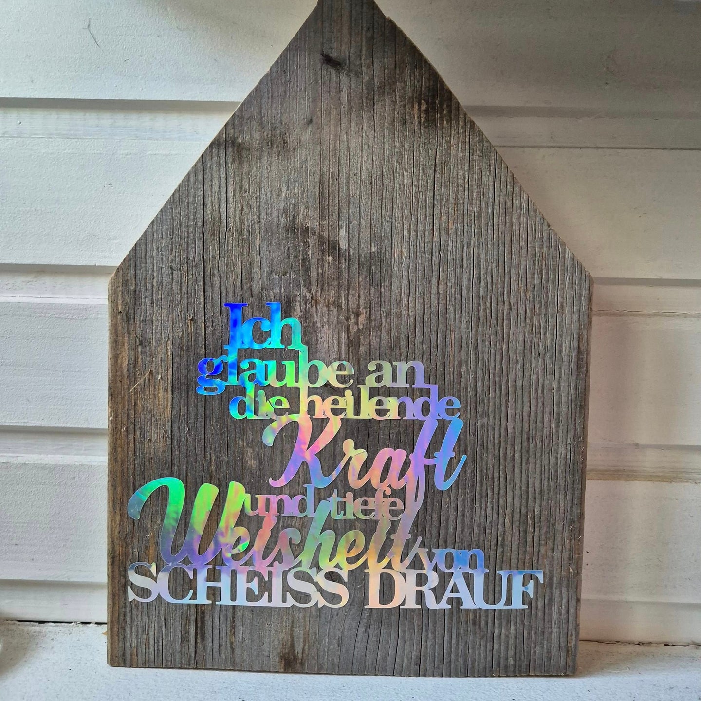 Ich glaube an die heilende Kraft und tiefe Weisheit von scheiss drauf B.style Plotterdatei