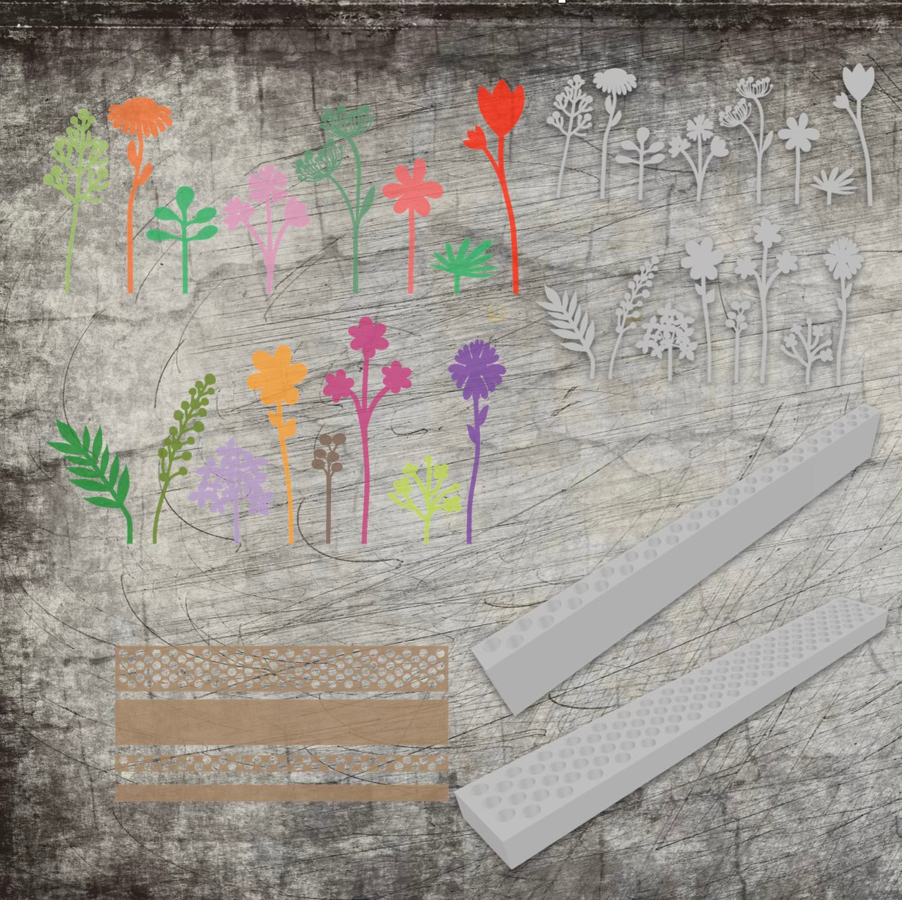 Steckblumen – Digitale Dateien für 3D-Druck, Laser & Plotter