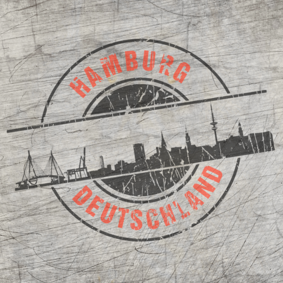Stempel Skyline Hamburg von easy-sticks, eine beeindruckende Plotterdatei, die die charakteristische Skyline von Hamburg zeigt, ideal für kreative Projekte und DIY-Arbeiten.
