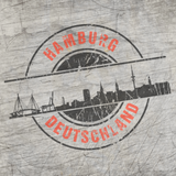 Stempel Skyline Hamburg von easy-sticks, eine beeindruckende Plotterdatei, die die charakteristische Skyline von Hamburg zeigt, ideal für kreative Projekte und DIY-Arbeiten.