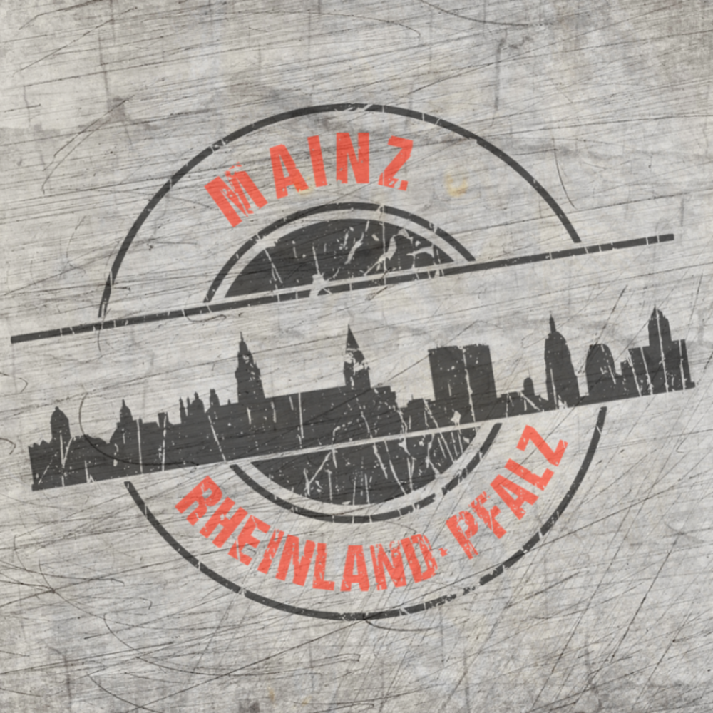 Stempel Skyline Mainz von easy-sticks als Plotterdatei, zeigt die elegante Skyline von Mainz in einem stilvollen Design, perfekt für kreative Bastelprojekte.