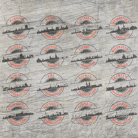 Stempel Skyline Set 16 Landeshauptstädte von easy-sticks, zeigt ein kreatives Design mit Skyline-Abbildungen deutscher Landeshauptstädte, auf rustikalem Hintergrund angeordnet.
