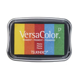 5 farbige Stempelkissen Versacolor, Stempelfläche 4,7x7,5 cm