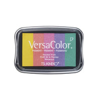 5 farbige Stempelkissen Versacolor, Stempelfläche 4,7x7,5 cm