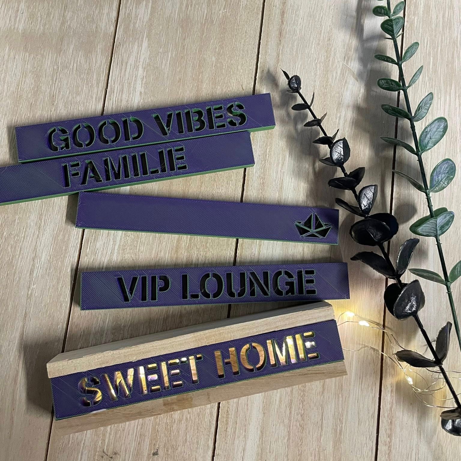 3D/ Plotter- / Laserdatei - Easy-Sticks mit Wörtern Stencil Sticks