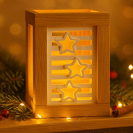 Silikonform - Sternchen Laterne Seiten mit Easy-sticks Holz Rahmen