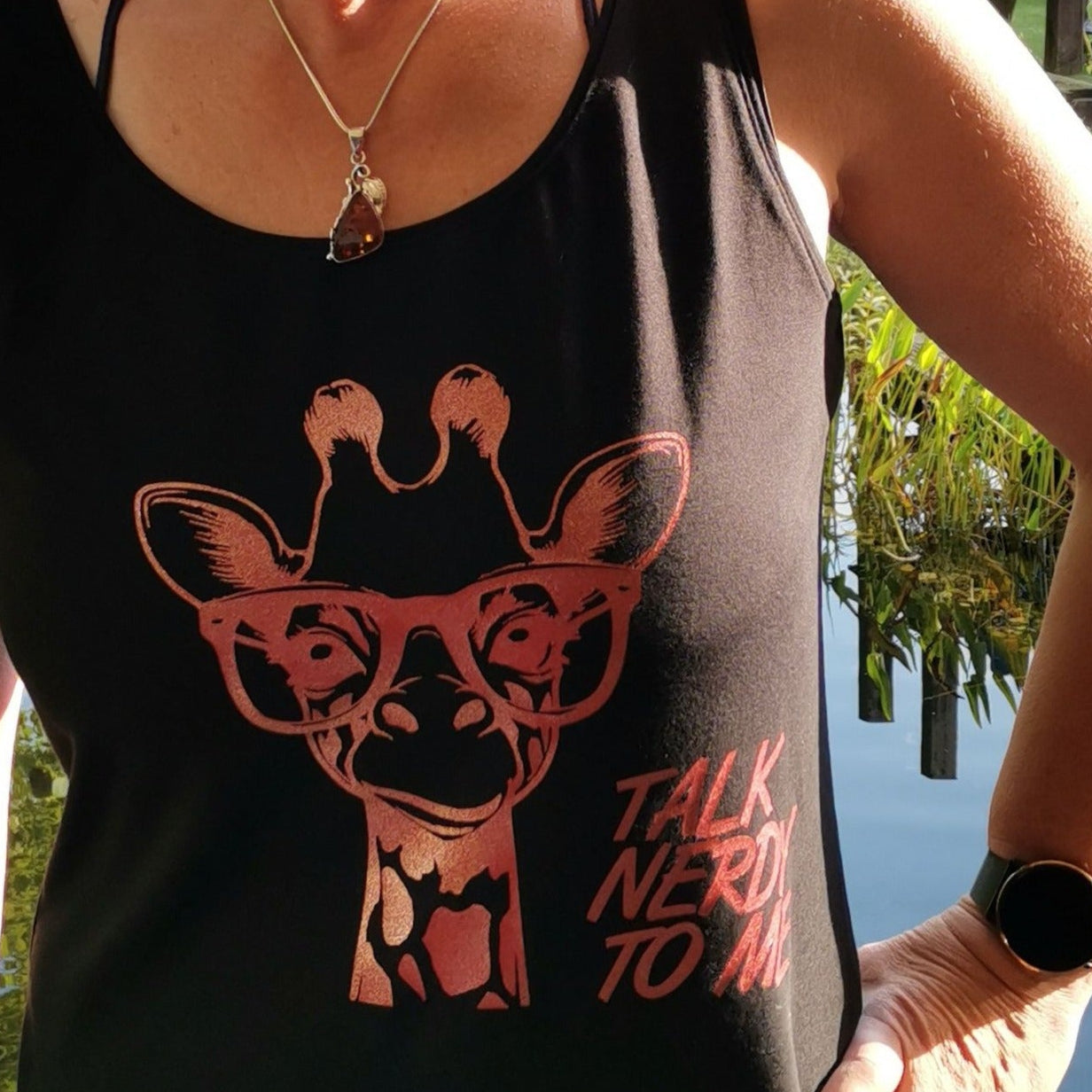 Giraffe - Talk nerdy to me Plotterdatei Graffe mit Sonnenbrille