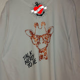 Rede mit mir über Nerds Giraffe mit Brille Plotteridee Plotter datei talk nerdy to me b.style T-shirt