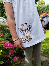 Rede mit mir über Nerds Giraffe mit Brille Plotteridee Plotter datei talk nerdy to me b.style schlau