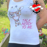 Rede mit mir über Nerds Giraffe mit Brille Plotteridee Plotter datei talk nerdy to me b.style