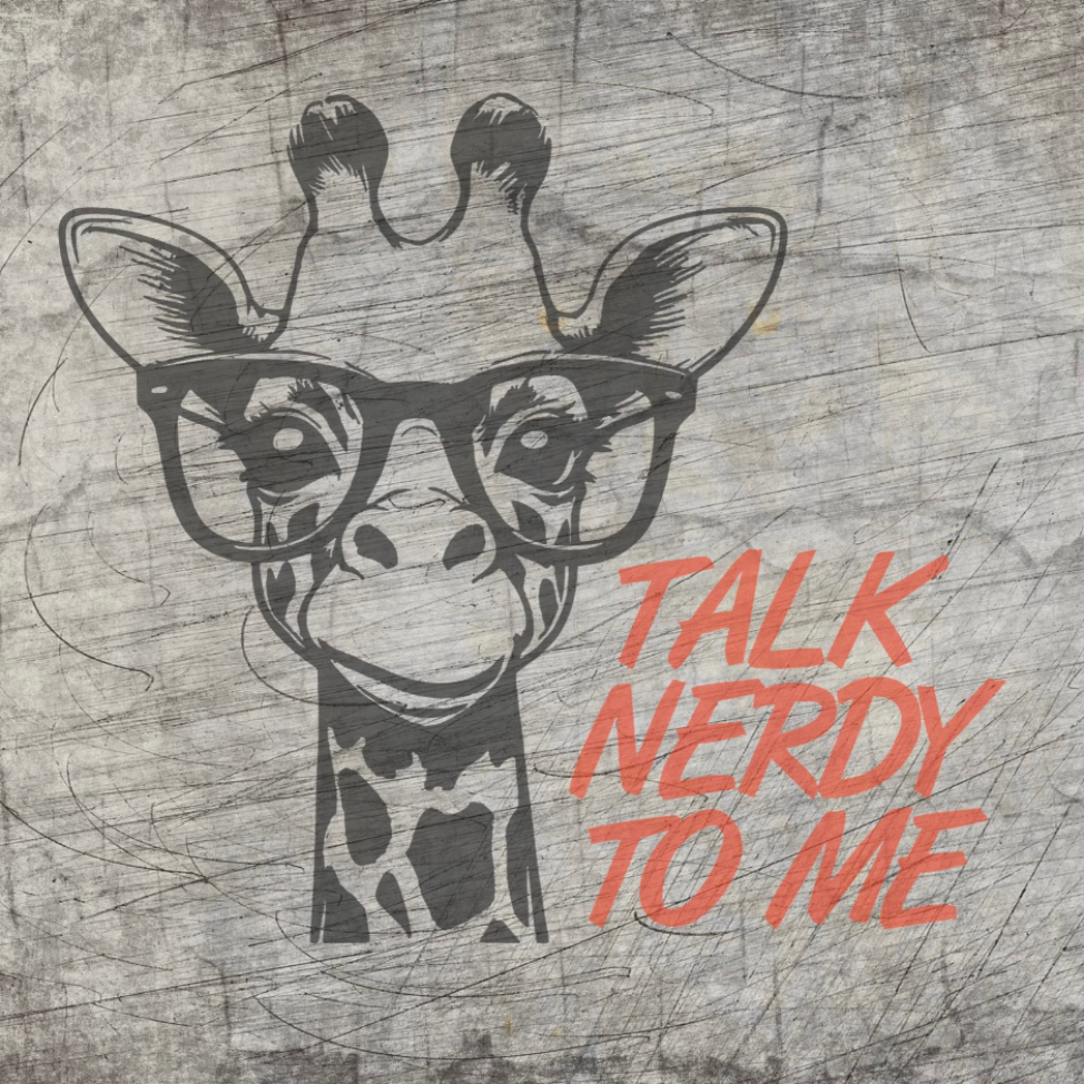 Rede mit mir über Nerds Giraffe mit Brille Plotteridee Plotter datei talk nerdy to me b.style