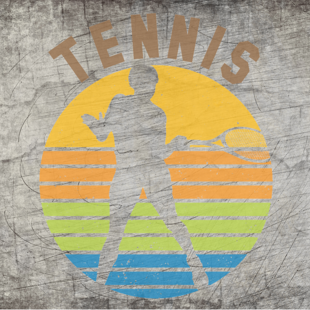 Tennis Zeichen Abzeichen - Plotterdatei