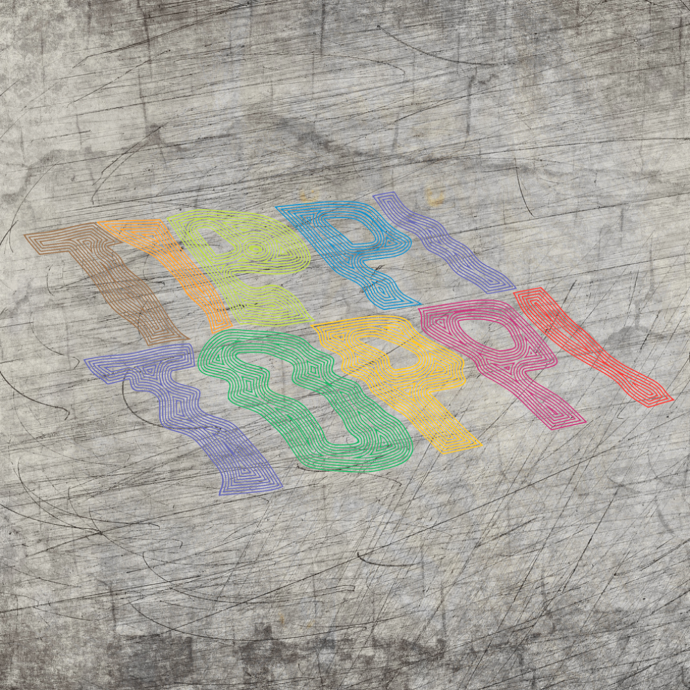 Bunte Grafik der Plotterdatei 'TIPPI TOPPI' von easy-sticks, die kreative Gestaltungsprojekte inspiriert.