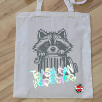Plotterdatei - Waschbär im Müll Trash Can Inspector geplottet