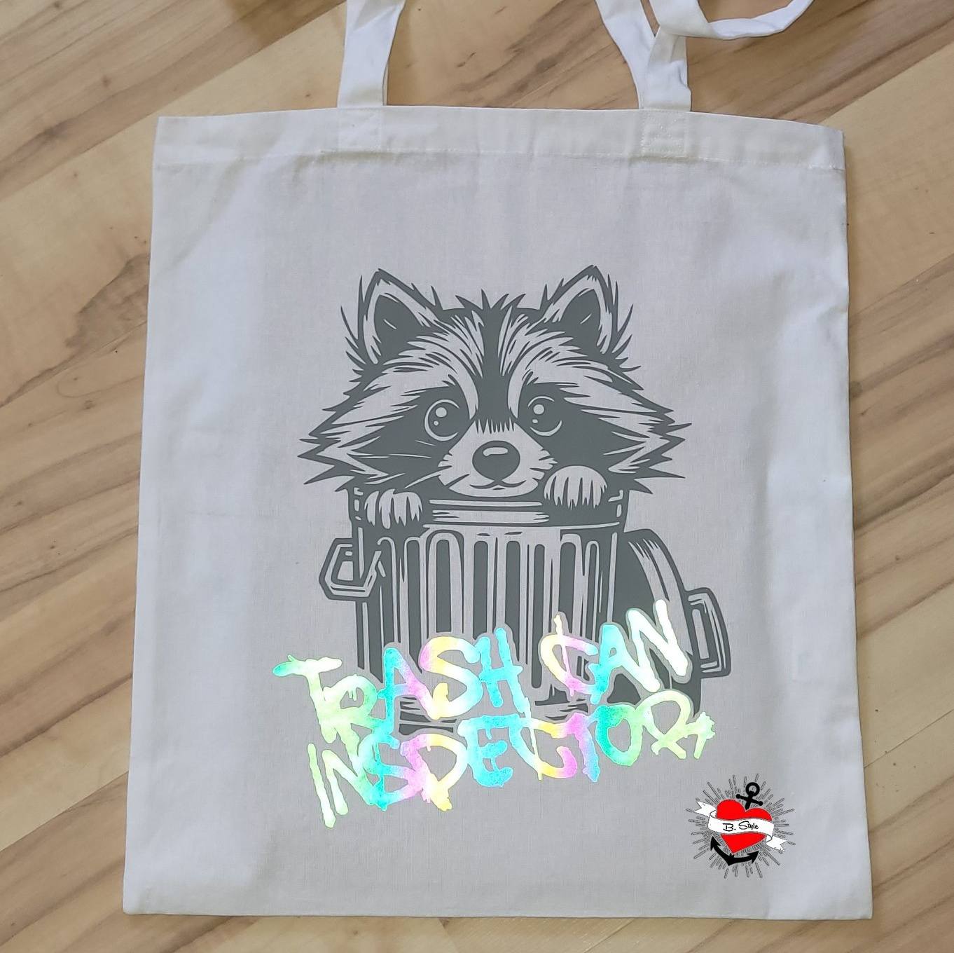 Plotterdatei - Waschbär im Müll Trash Can Inspector geplottet