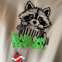 Plotterdatei - Waschbär im Müll Trash Can Inspector geplottet