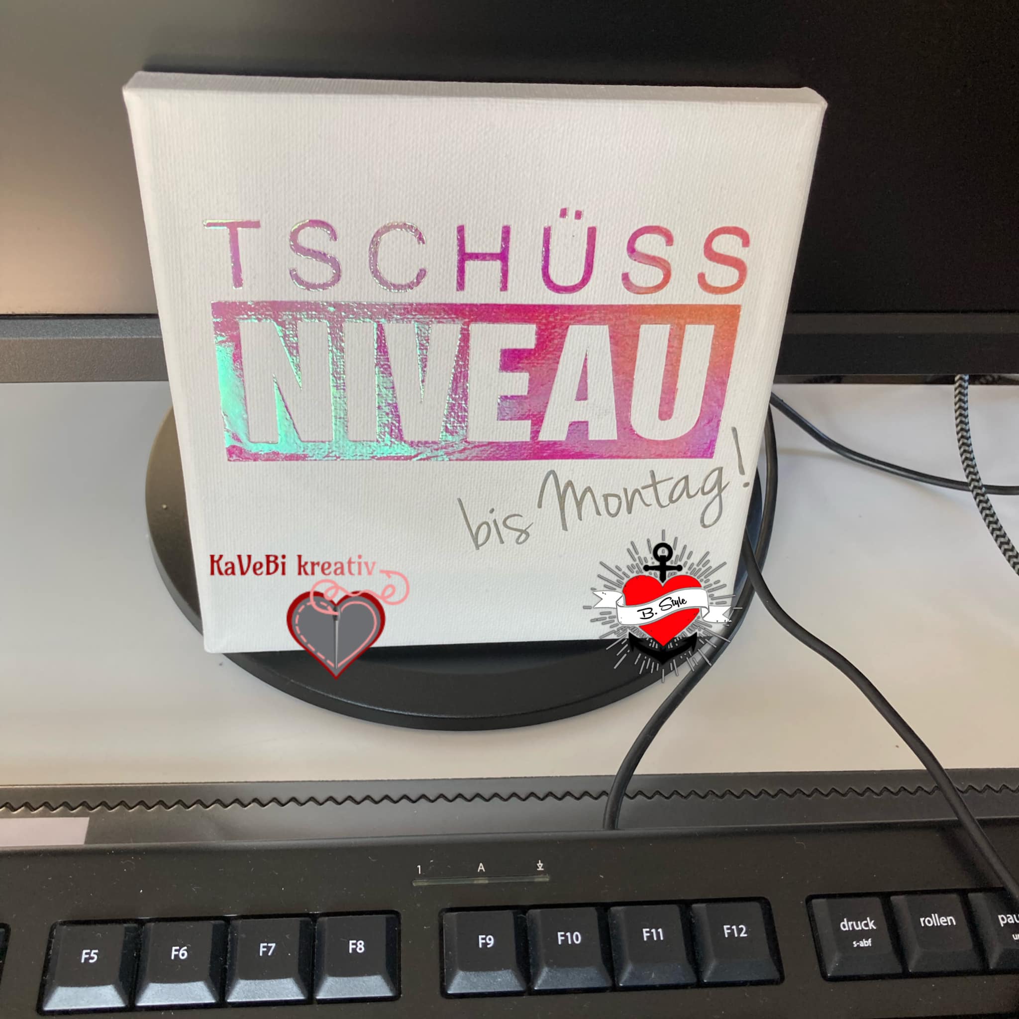 Tschüss NIVEAU Plotterdatei zum Donwload niveau bis montag Party Geschenkideeidee DIY plotter