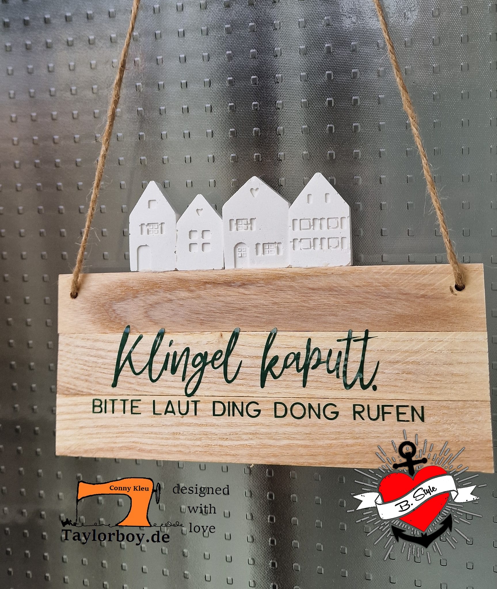 Türschild Willkommens Sprüche Ob du Klingel kaputt. Bitte laut Ding Dong rufen , Plotteridee Geschenkidee Plotter beplotten Haustür