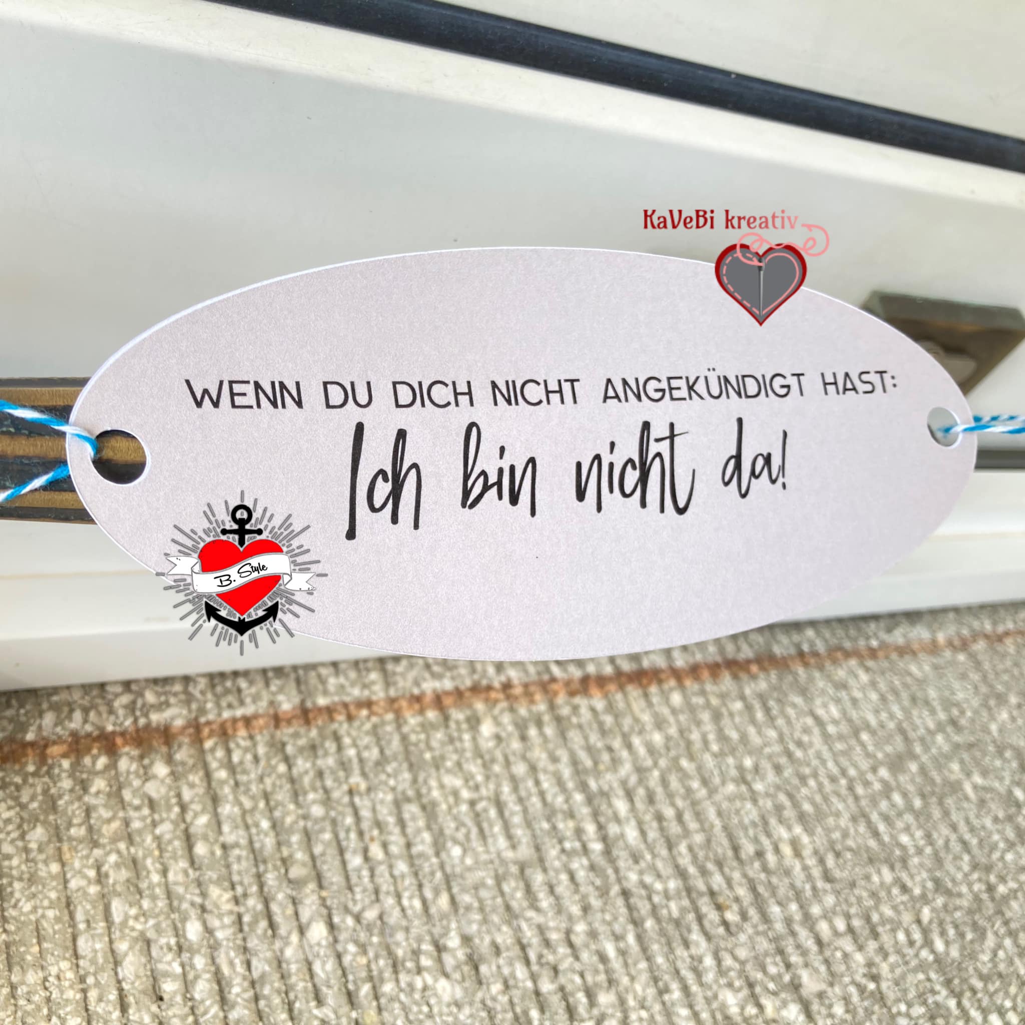 Türschild Willkommens Sprüche, Wenn du dich nicht angekündigt hast - Ich bin nicht da. Plotteridee Geschenkidee Plotter beplotten Haustür