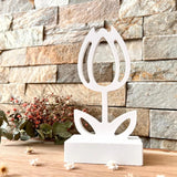 Weißer Tulpen-Einschieber von Easy-Sticks, elegant und dekorativ, perfekt geeignet für DIY-Kartenhalter und kreative Deko-Ideen.