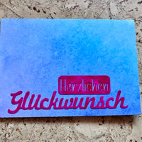 Plotter- und Laserdatei - Umschlag Herzlichen Glückwunsch