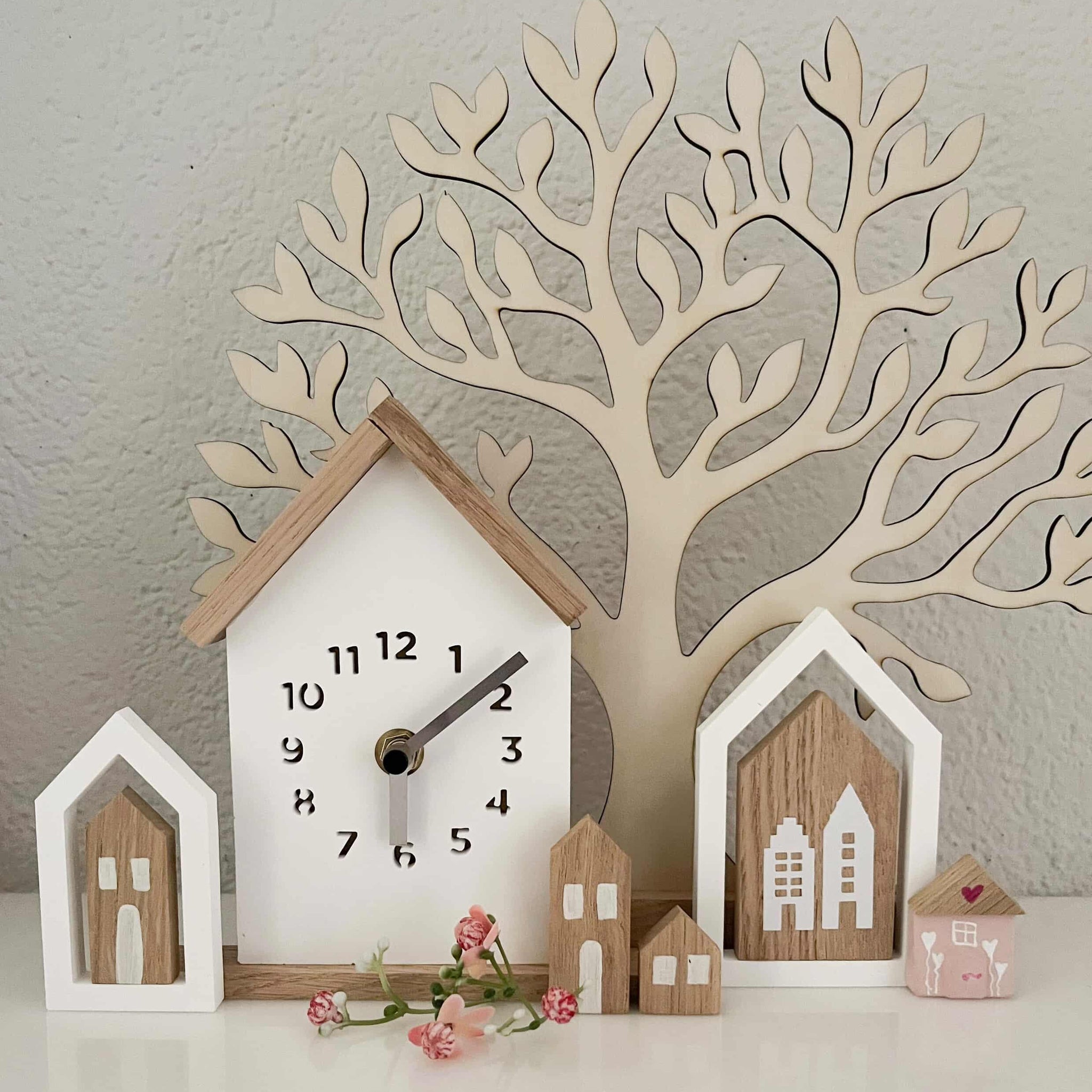 Uhr Silikonform - Seite für Haus Rahmen Form Uhr DIY 