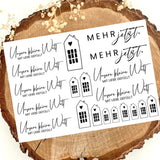 Rub Ons - Unsere kleine Welt mit Liebe gefüllt A5 in schwarz oder gold