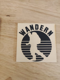 Wandern Schild Zeichen Abzeichen Plotterdatei JacobswegPlotter Idee DIY Handtuch Geschenk Idee für Wanderer