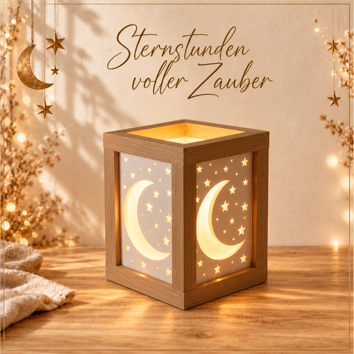 Silikonform - Mond und Sterne Laternen Seitenteil