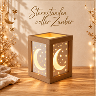 Silikonform - Mond und Sterne Laternen Seitenteil