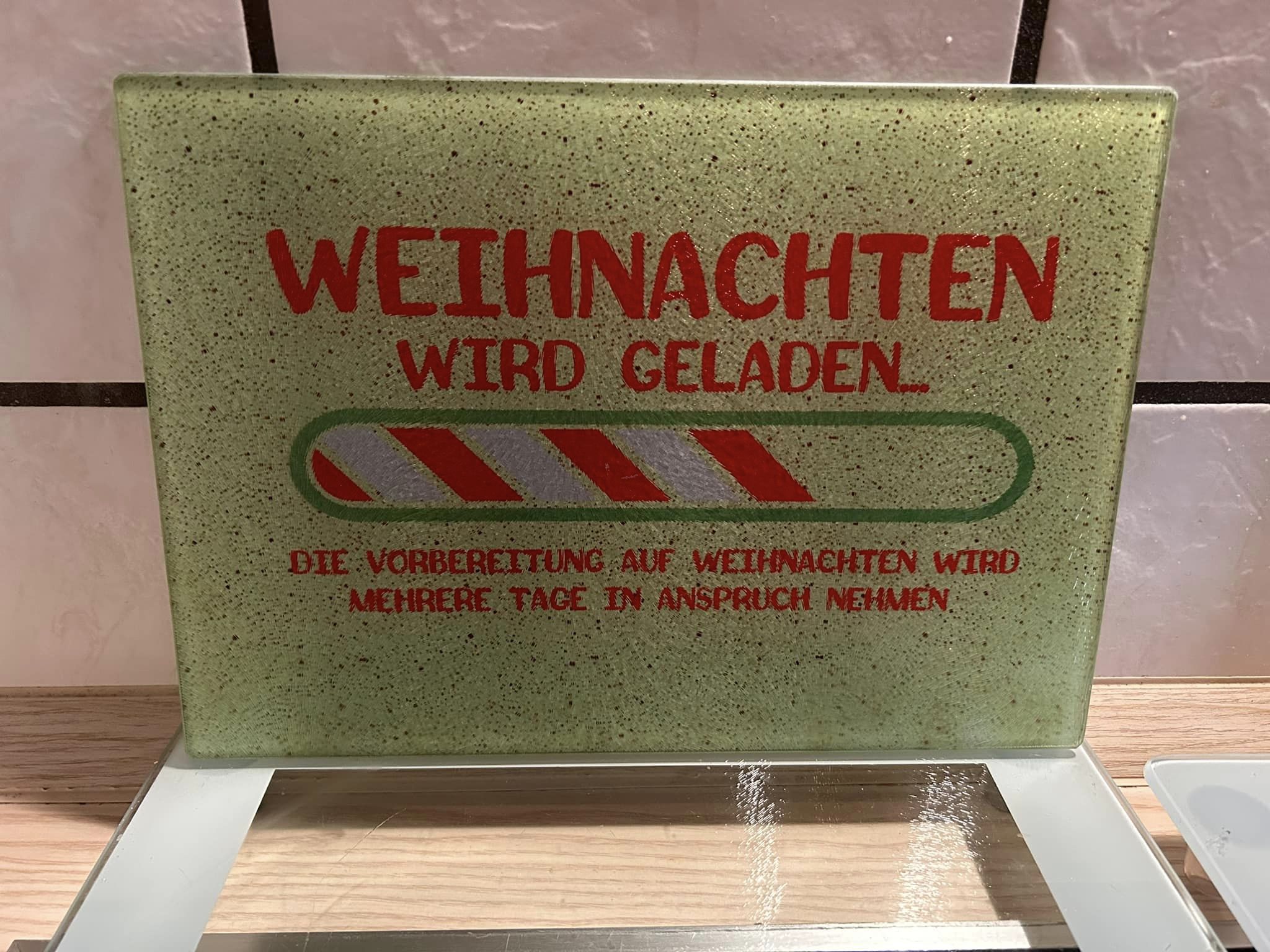 Weihnachten wird geladen... Plotterdatei zu Weihnachten Plotteridee Schild