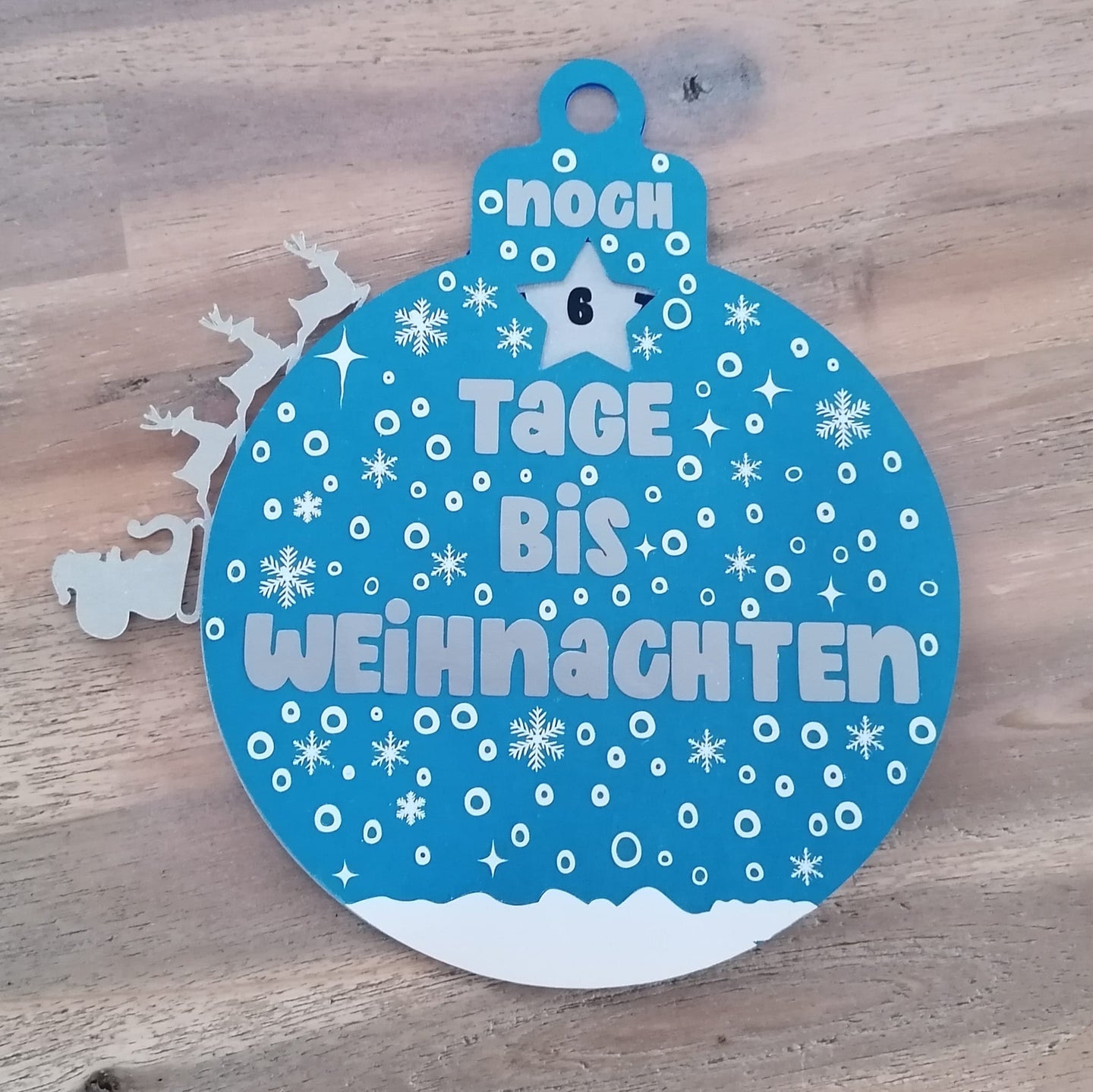 Weihnachtscountdown Weihnachtskugel Laserdatei zum Aufhängen noch ? Tage bis Weihnachten laser xtool