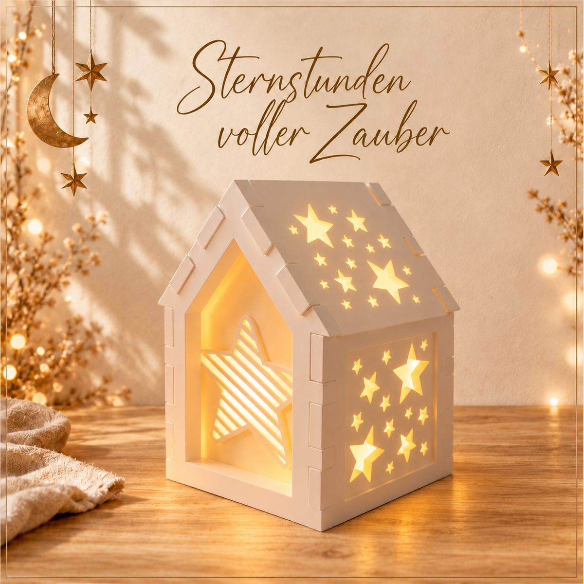 Silikonform – Haus-Dach-Einleger mit Sternen