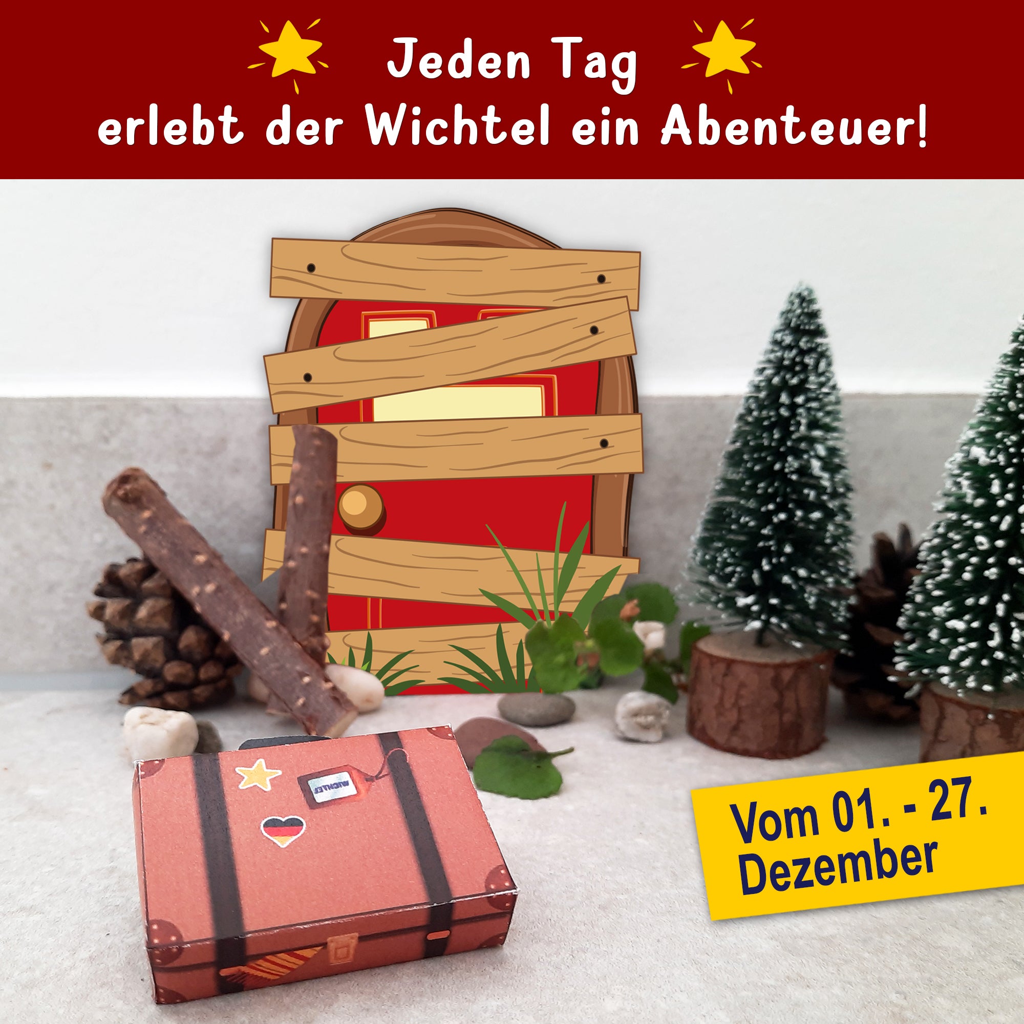 Wichtelbriefe Komplettset Für Dein 3. Wichtel-Jahr Mit Wichteltür, Spiel Und Kreativmaterialien