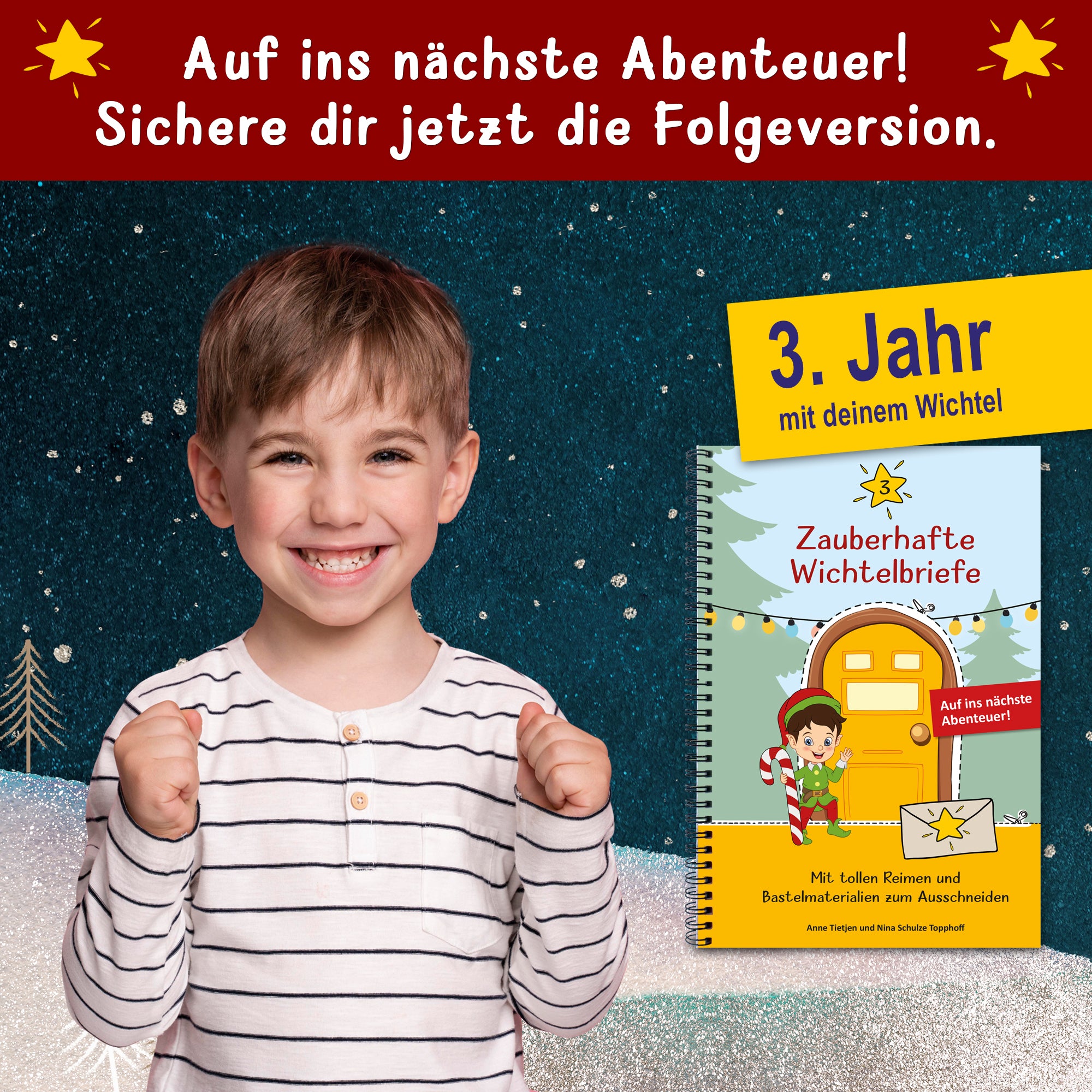 Wichtelbriefe Komplettset Für Dein 3. Wichtel-Jahr Mit Wichteltür, Spiel Und Kreativmaterialien