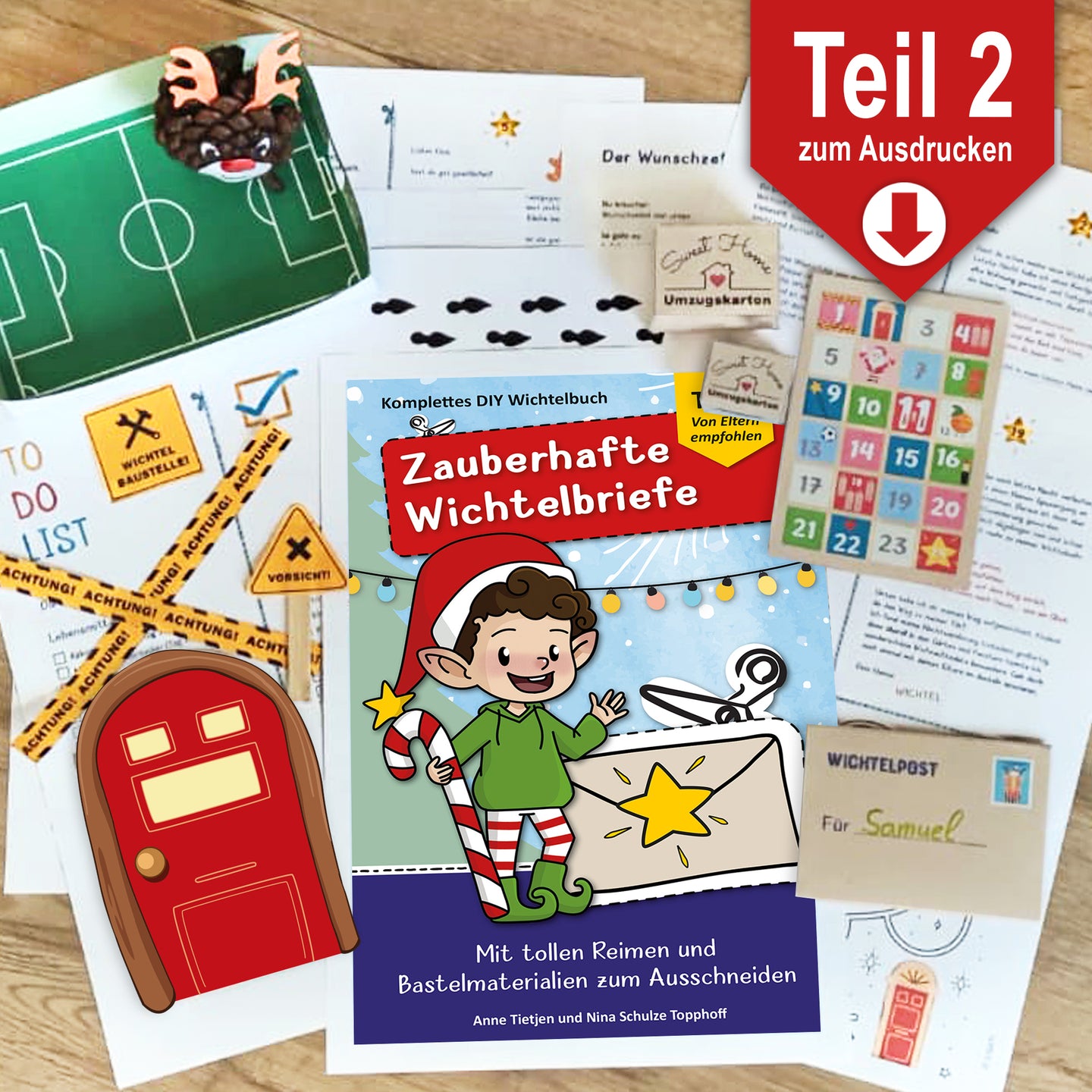 Zauberhafte Wichtelbriefe von easy-sticks: Entdecke die kreative Sammlung für das 2. Jahr mit deinem Wichtel, ideal für magische Adventsabenteuer.