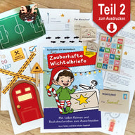 Zauberhafte Wichtelbriefe von easy-sticks: Entdecke die kreative Sammlung für das 2. Jahr mit deinem Wichtel, ideal für magische Adventsabenteuer.