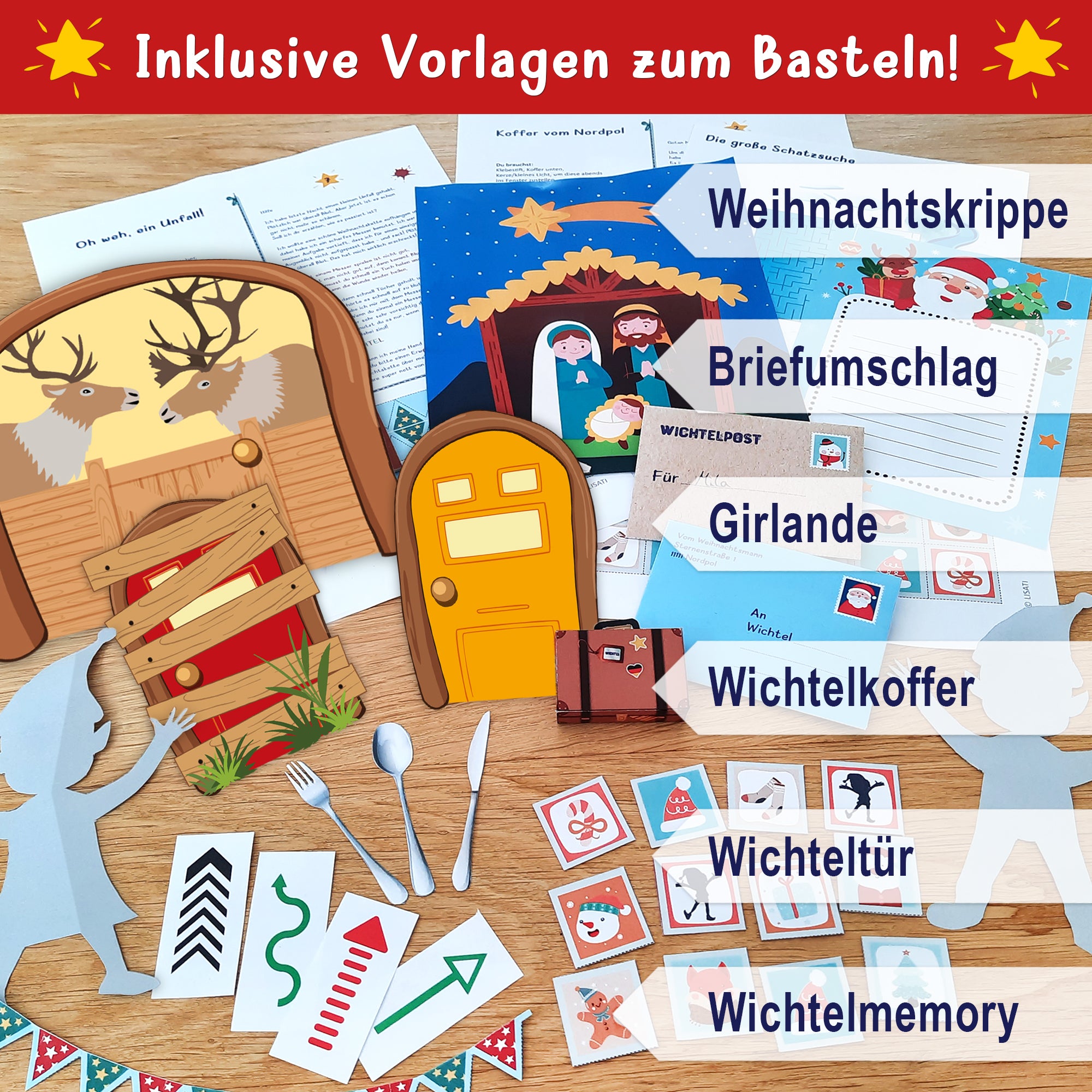 Inklusive Vorlagen zum Basteln von easy-sticks für die Wichtelbriefe. Das Abenteuer geht weiter mit kreativem Bastelspaß für Kinder.